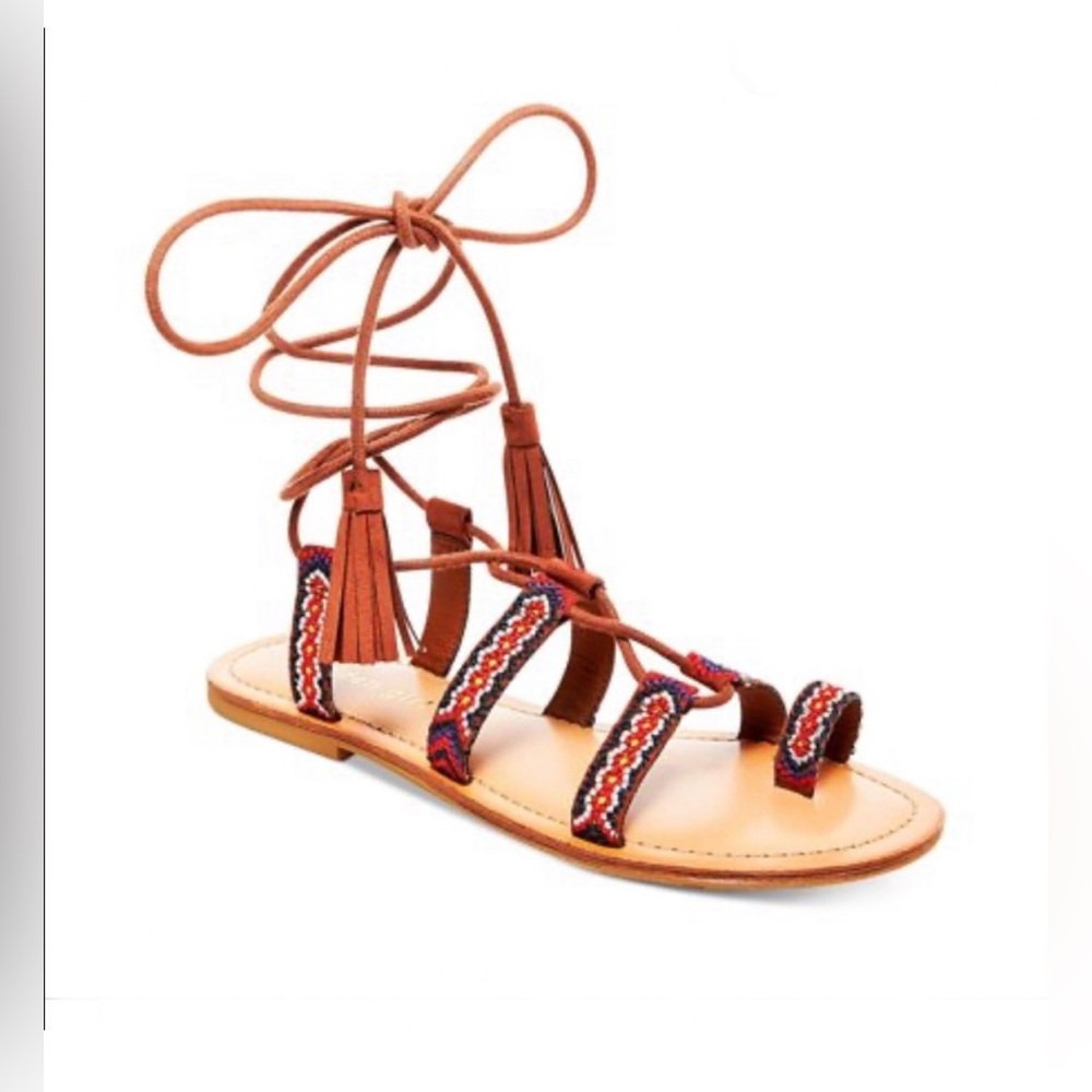 Madden Girl Saz lace up tassel sandals